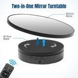 Fotoconic 22cm 10kg Load Capacity 2 in 1 Mirror Rotation Turntable