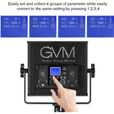 GVM RGB LED Video Light 2-Light Panel Kit LED 520S-B2L
