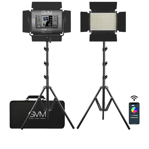 GVM 1000D RGB LED Light Panel (2-Light Kit)