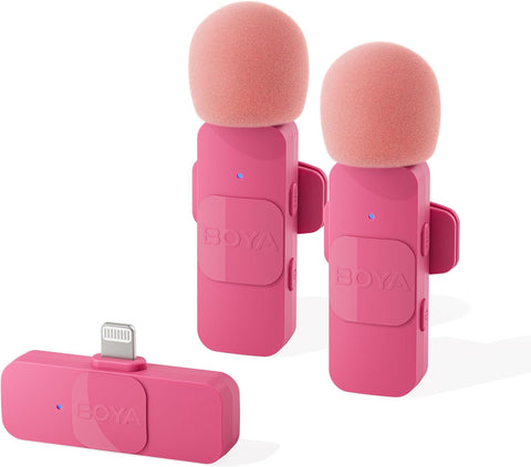 BOYA BY-V2 Lavalier Mini Microphone(Pink)