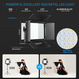 GVM RGB LED Video Light 3-Light Panel Kit 680RS-3L