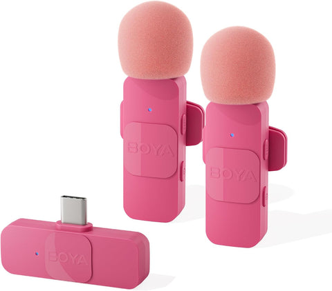 BOYA BY-V20 Lavalier Mini Microphone(Pink)