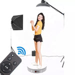 Fotoconic 22cm 50kg Load Capacity Rotating Turntable w/ Remote /Speed Control for 3D Human Scan