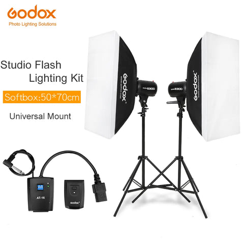 Godox E300 2x 300Ws Studio Flash Kit