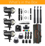 Godox SK400II 3 x 400Ws 2.4G Strobe Flash Kits for Canon EOS