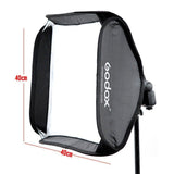 Godox 40x40cm camera Flash Softbox Bag Kit fit Bowens Elinchrom