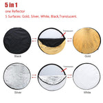 32" 80cm 5in1 Collapsible Portable Light Reflector Diffuser Round Photo disc Multi Color Reflector