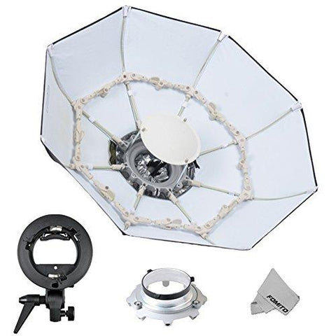 Fotoconic Foldable Beauty Dish Softbox with Bowens Mount Inner White (Diameter: 39"/ 100cm)
