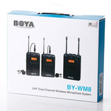 BOYA BY-WM8 Dual Channel UHF Wireless Microphone