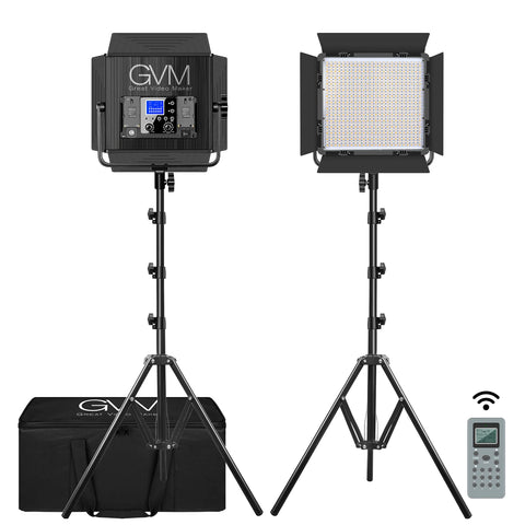 GVM 672S-B Bi-Color LED Video 2-Light Kit Black
