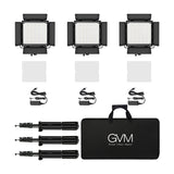 GVM-800Pro 40W Bi-color and RGB video panel 3 light kit