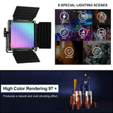 GVM 850D-RGB LED Studio 3-Video Light Kit