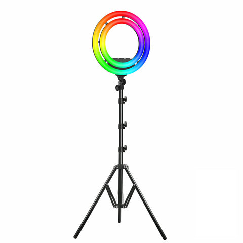 GVM Bi-Color RGB LED Soft Double Ring Light (18")