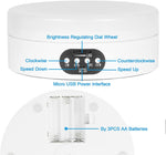 Fotoconic 16cm 2kg Load Capacity LED Rotating Turntable w/ USB plug-in (White)