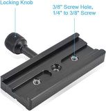Fotoconic 120mm 1/4 inch Screw Quick Rlease Plate Clamp Adapter